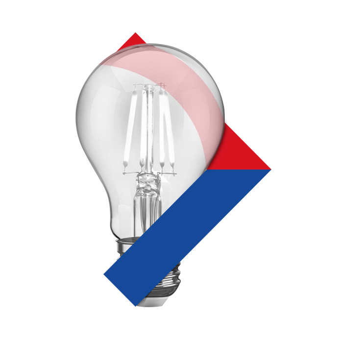 light bulb with CFS chevron logo